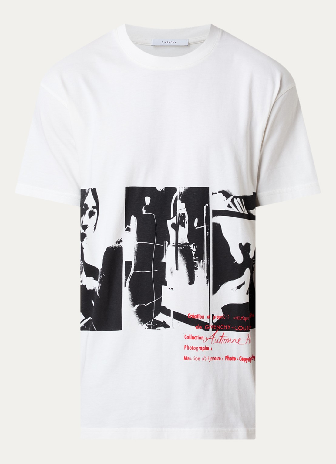 Givenchy T-shirt met print - voorkant gebroken wit