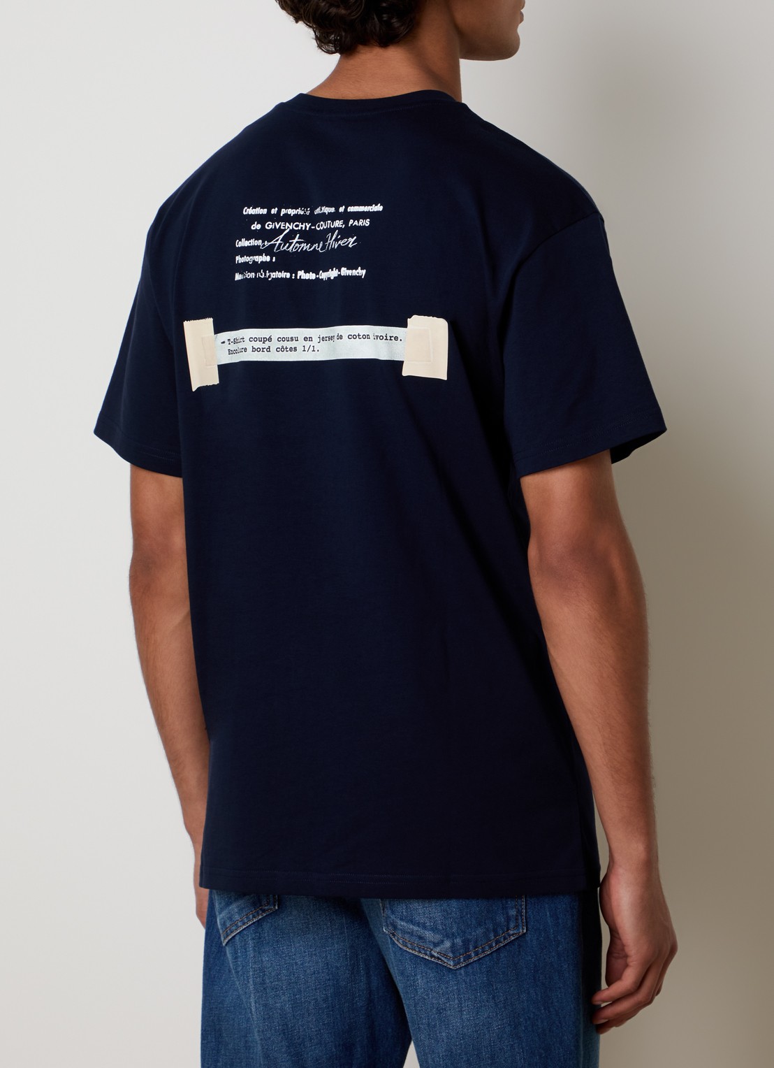 Givenchy T-shirt met print - detail 4 donkerblauw