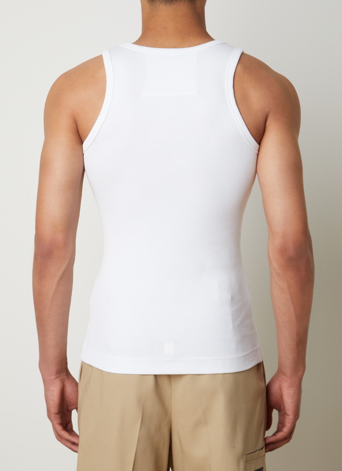 Givenchy Tanktop met ribstructuur - achterkant wit