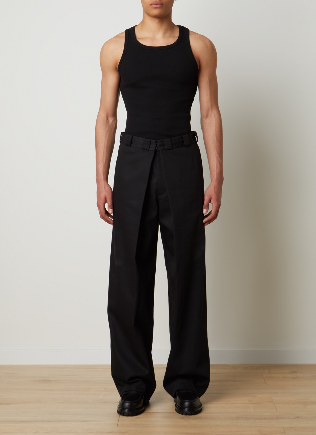 Givenchy Tanktop met ribstructuur - voorkant 2 zwart