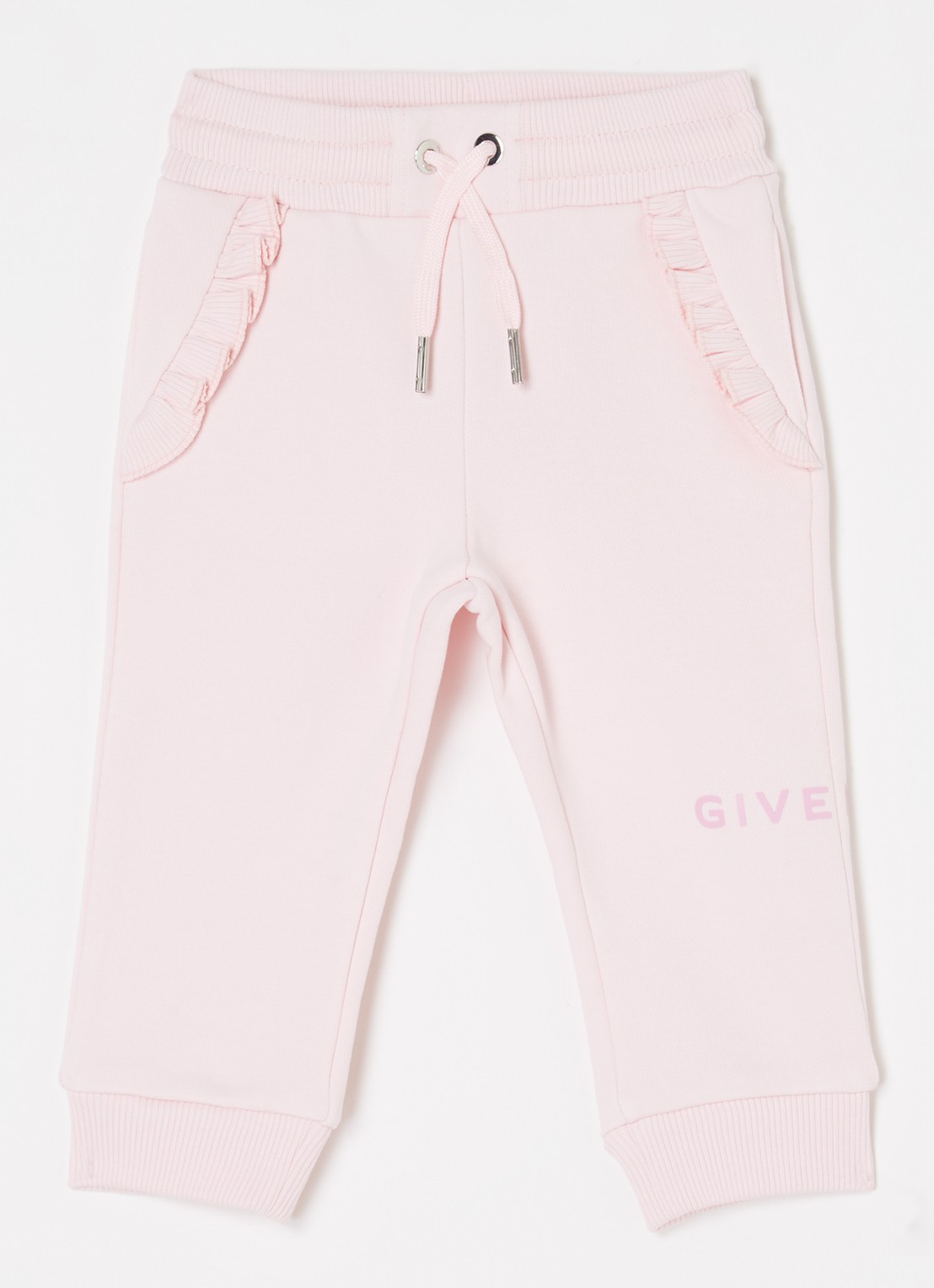 Givenchy Tapered fit joggingbroek met logoprint - voorkant 2 lichtroze