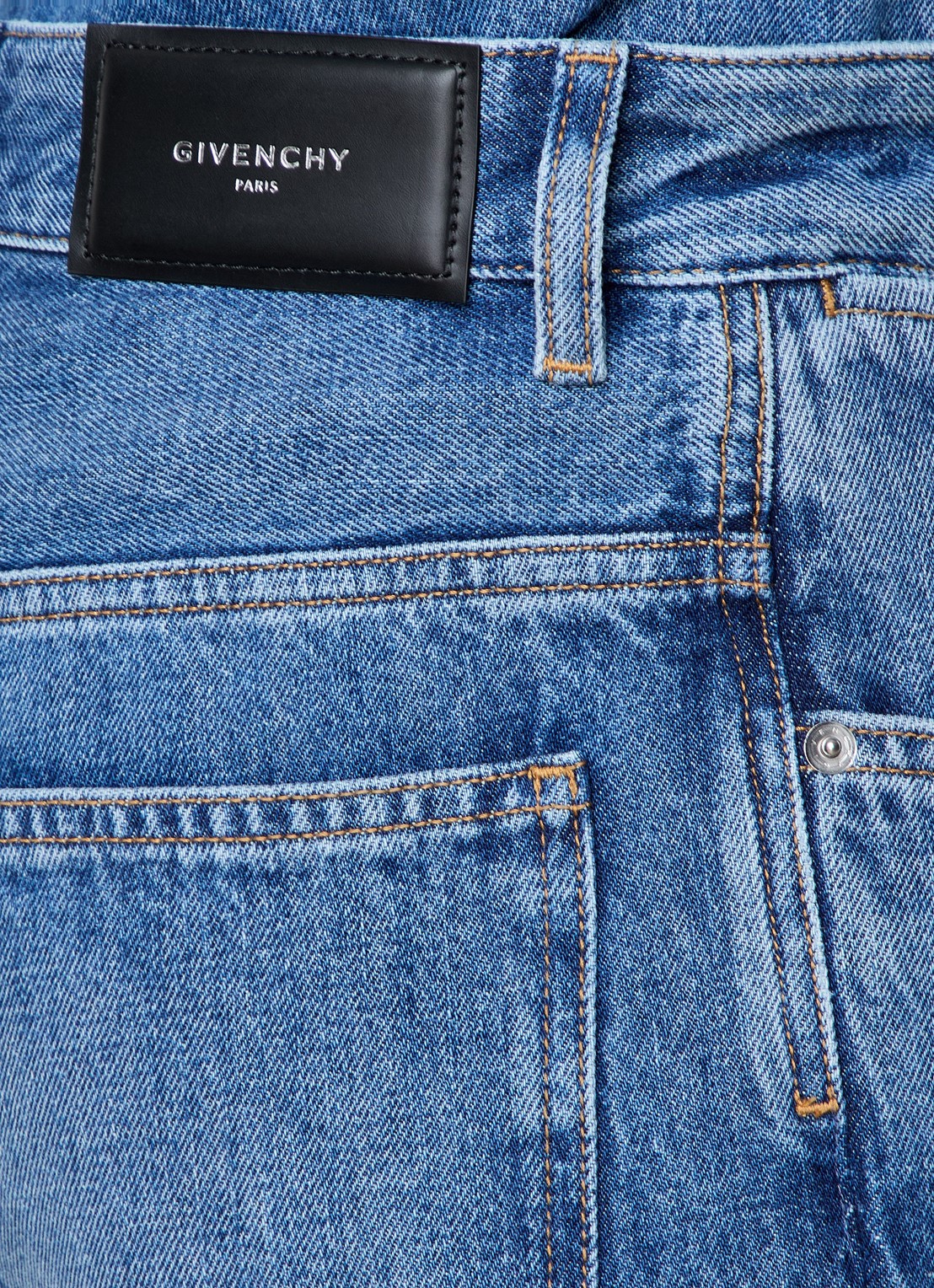 Givenchy Tapered jeans met medium wassing - detail 6 indigo