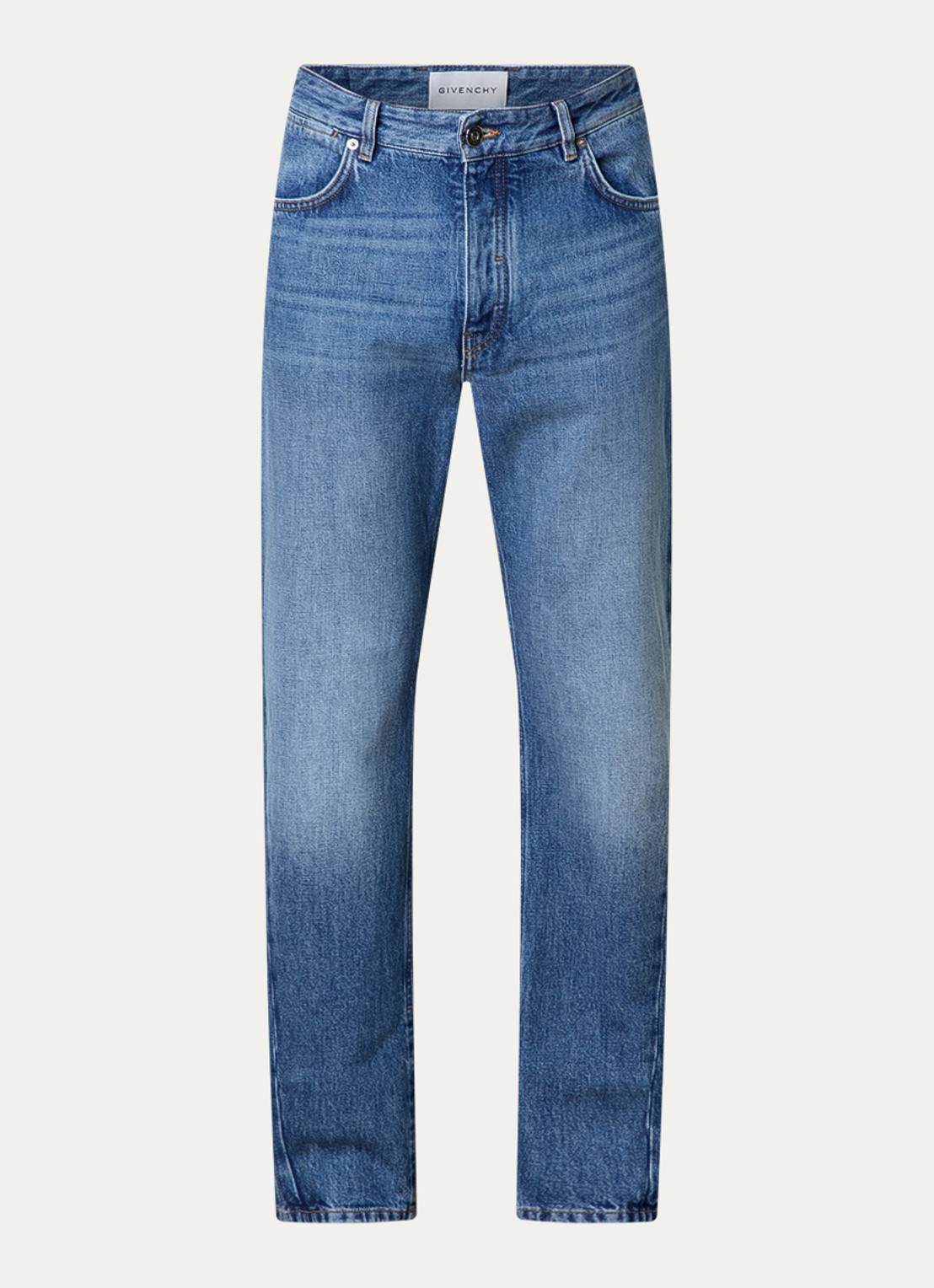 Givenchy Tapered jeans met medium wassing - voorkant indigo