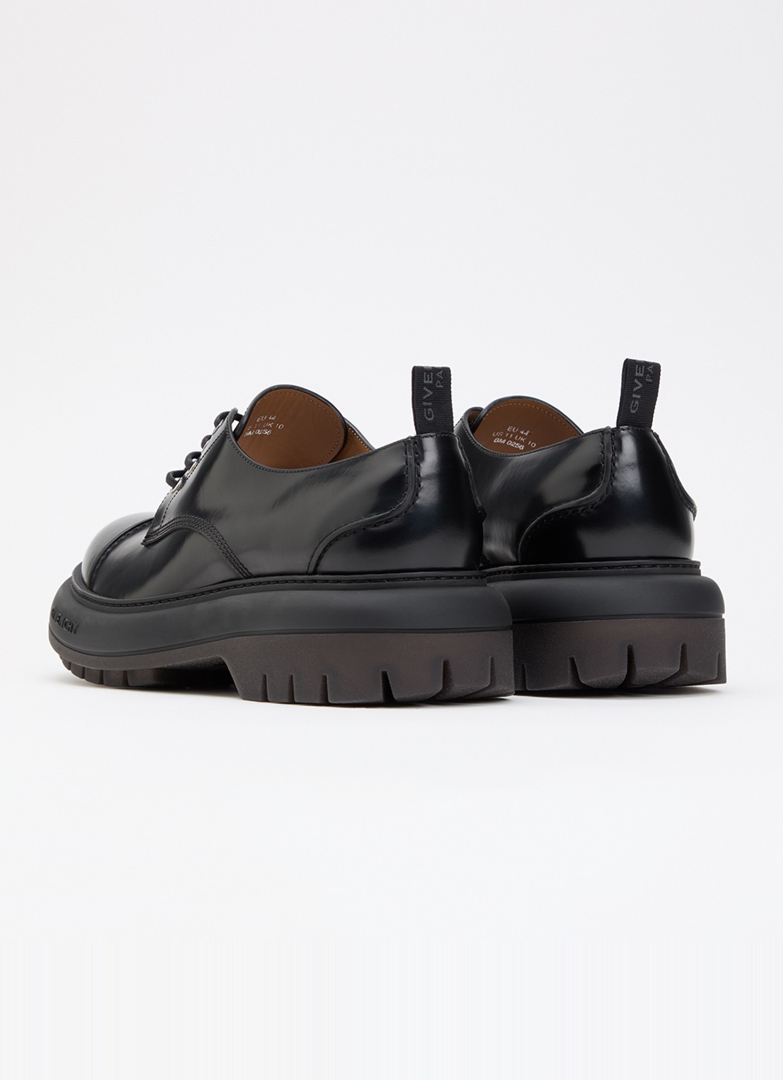 Givenchy Veterschoen van leer met logo - achterkant 6 zwart