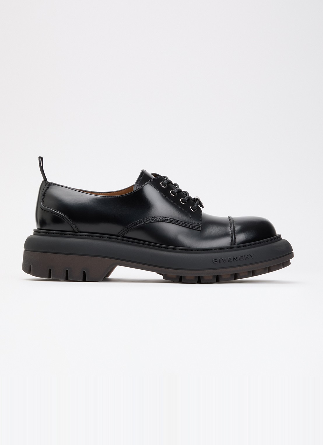 Givenchy Veterschoen van leer met logo - voorkant 5 zwart