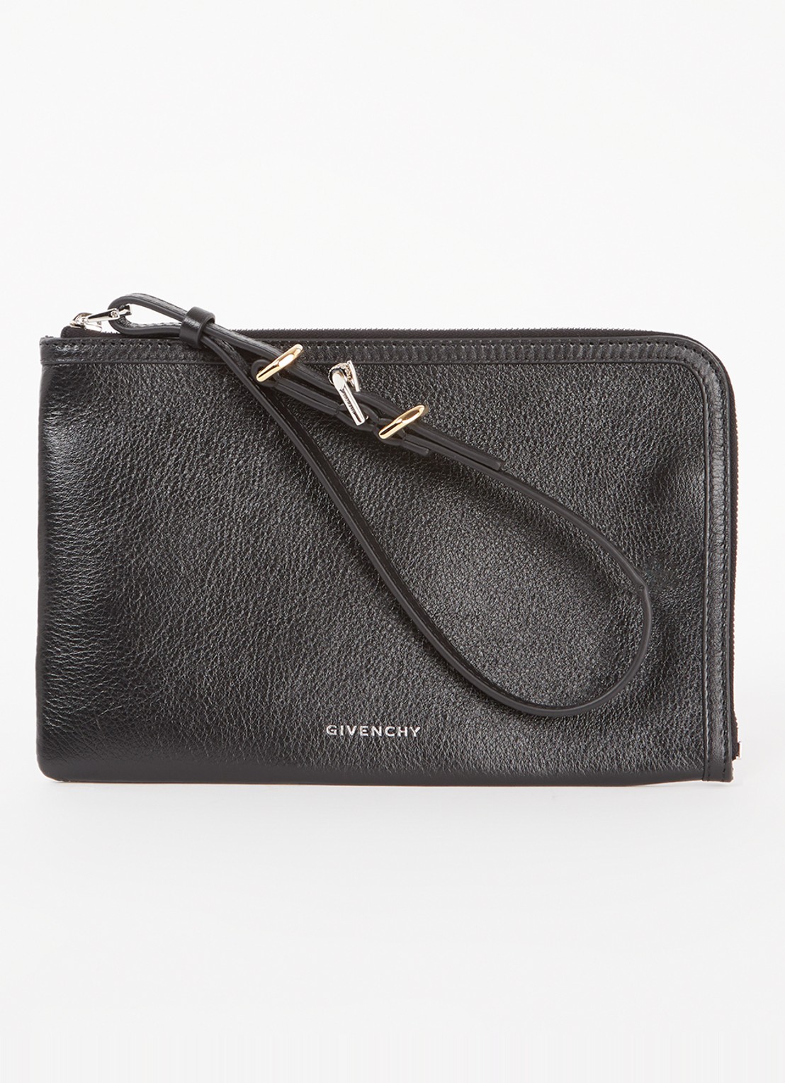 Givenchy Voyou clutch van kalfsleer  - voorkant zwart