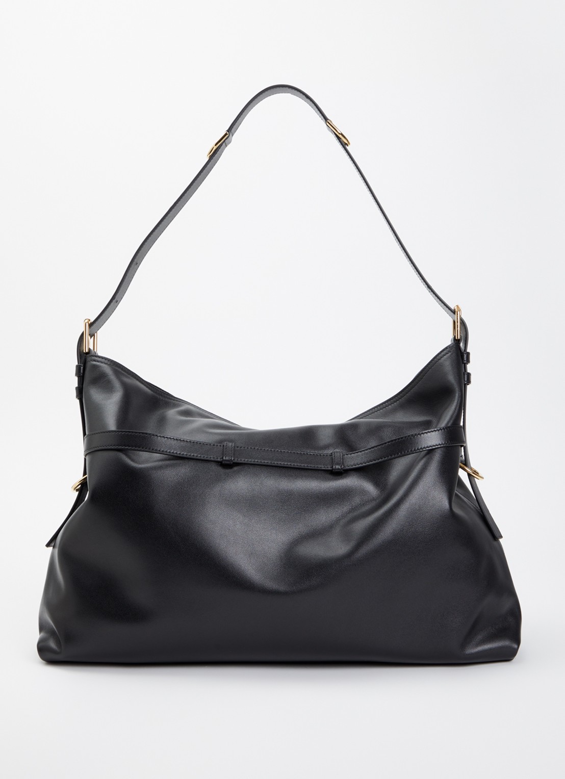 Givenchy Voyou Large schoudertas van kalfsleer met verstelbare schouderriem - achterkant 6 zwart