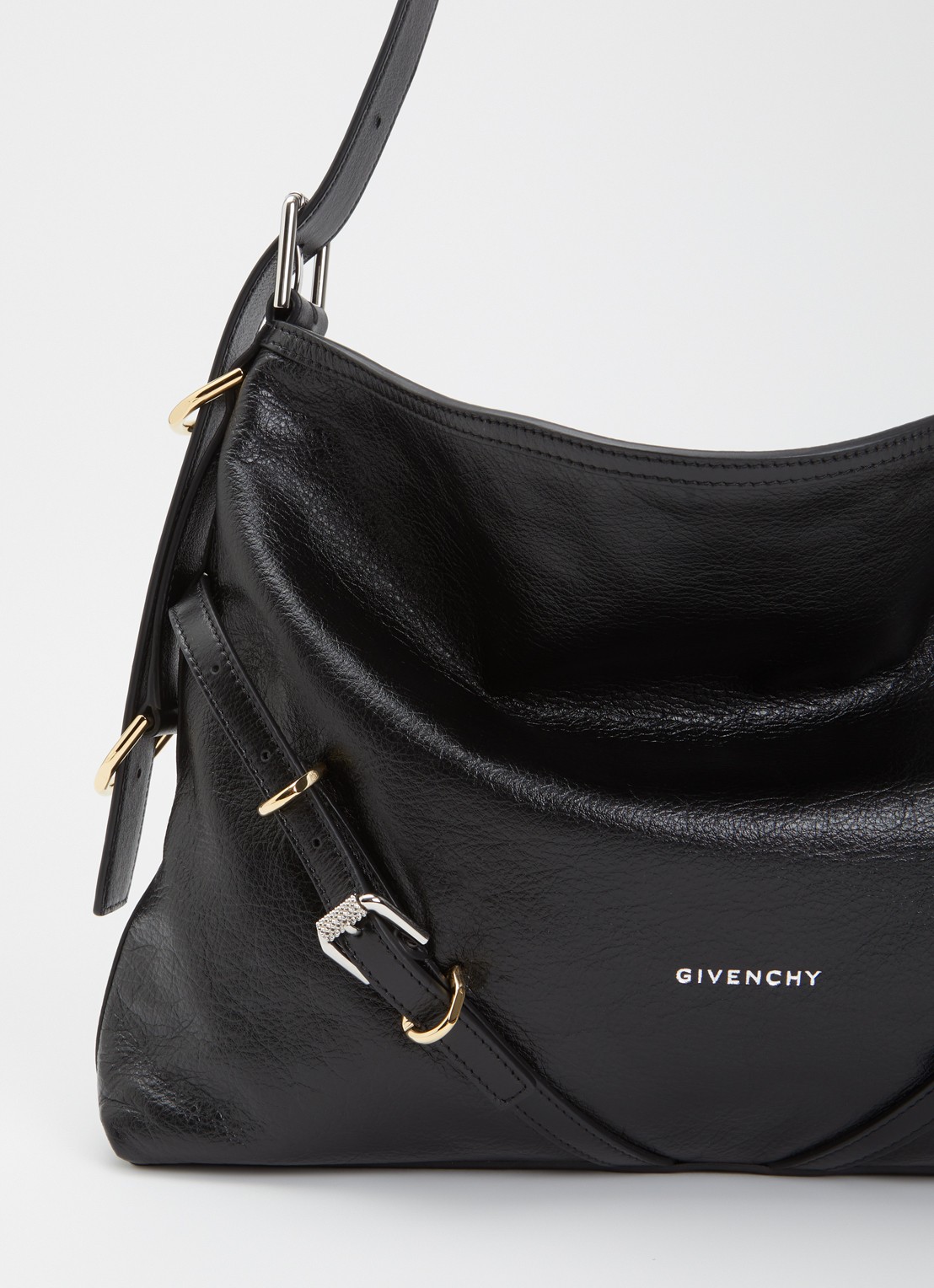 Givenchy Voyou Medium schoudertas van kalfsleer - detail 3 zwart