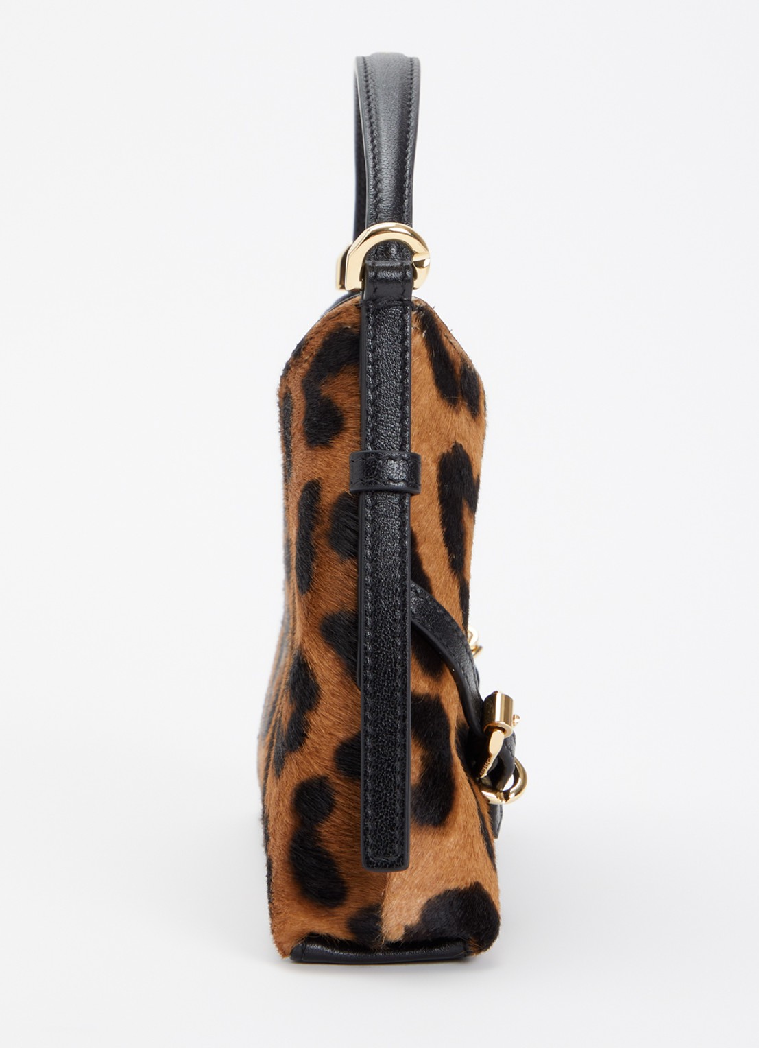 Givenchy Voyou Nano handtas van leer met panterprint - detail 3 oranjebruin