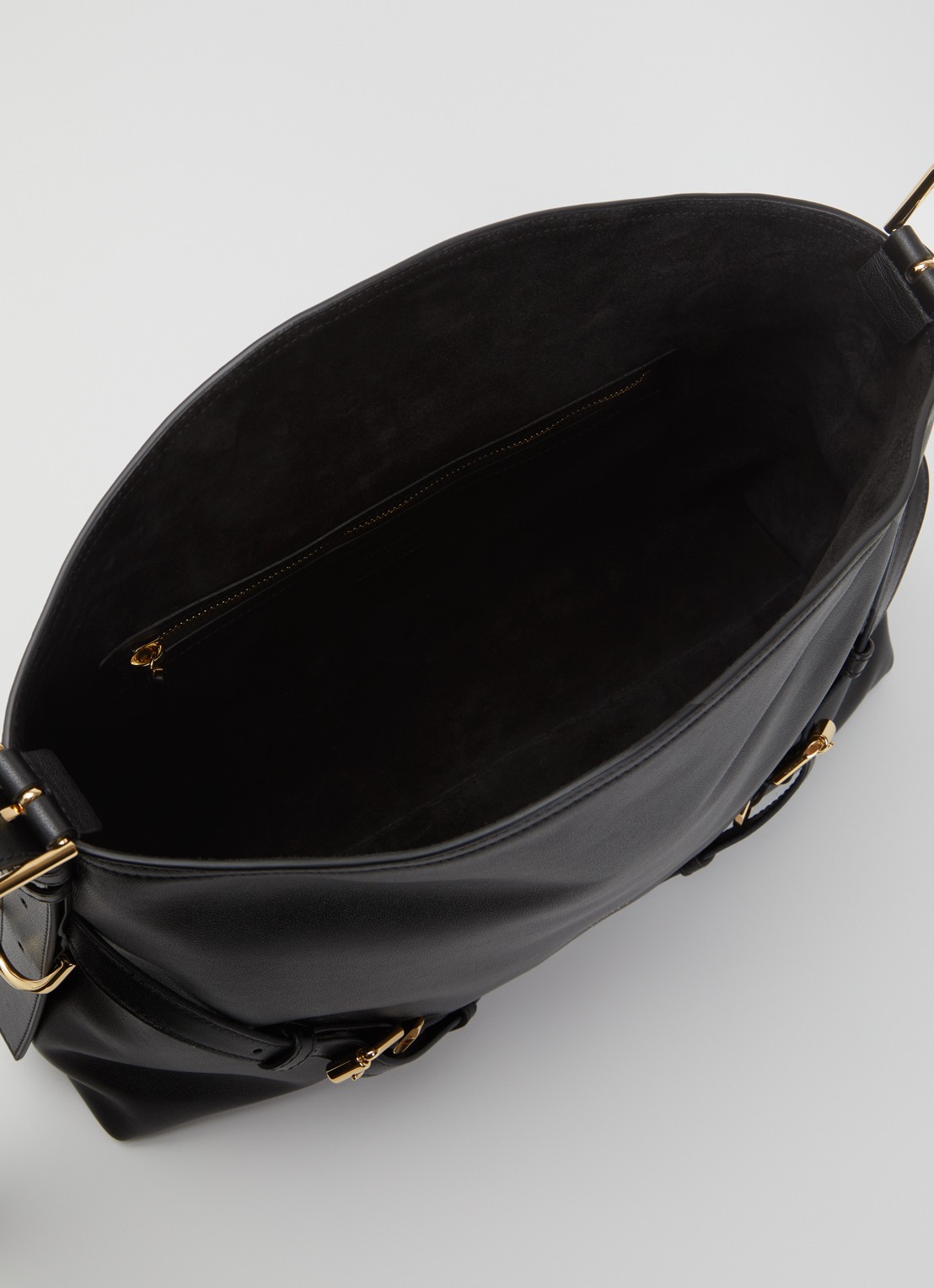 Givenchy Voyou schoudertas van kalfsleer met verstelbare schouderriem - detail 3 zwart