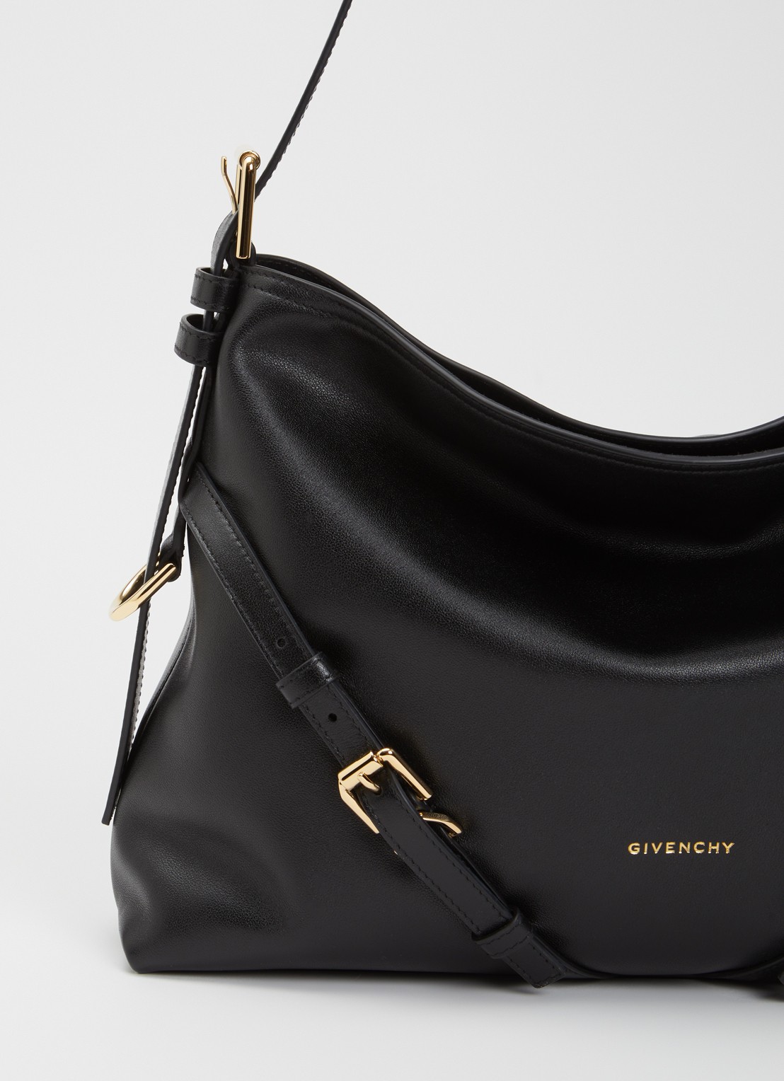 Givenchy Voyou schoudertas van kalfsleer met verstelbare schouderriem - detail 5 zwart