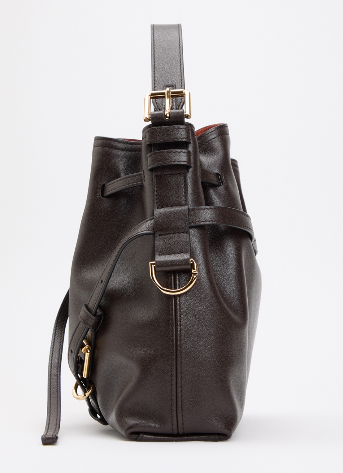 Givenchy Voyou Small schoudertas van kalfsleer - detail 3 chocoladebruin