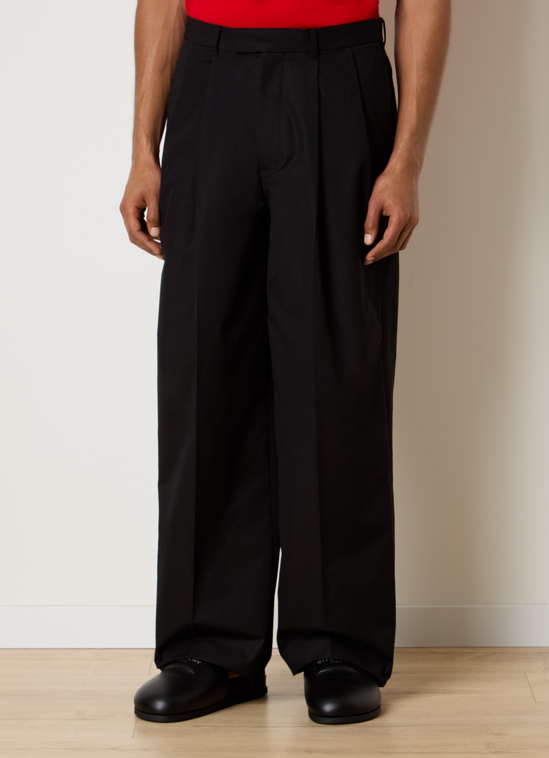 Givenchy Wide fit pantalon met steekzakken - detail 2 zwart