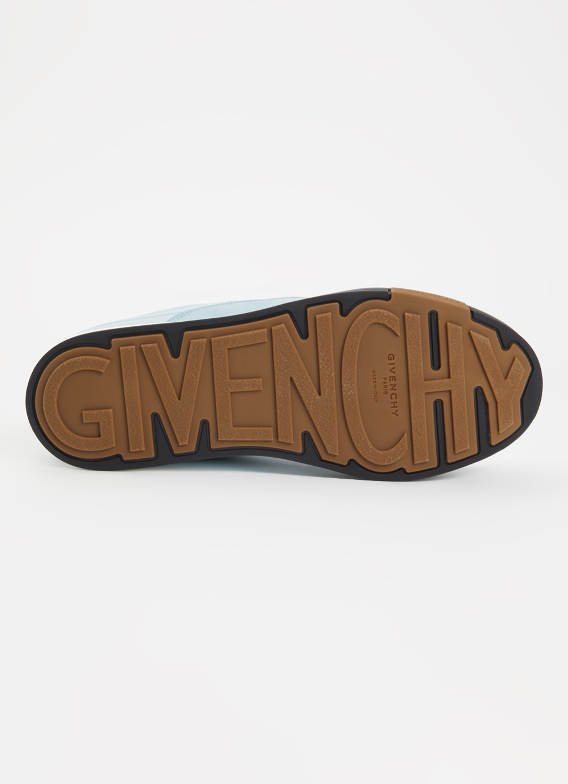 Givenchy Yard Court sneaker van kalfsleer met nubuck details en logo - detail 5 lichtblauw