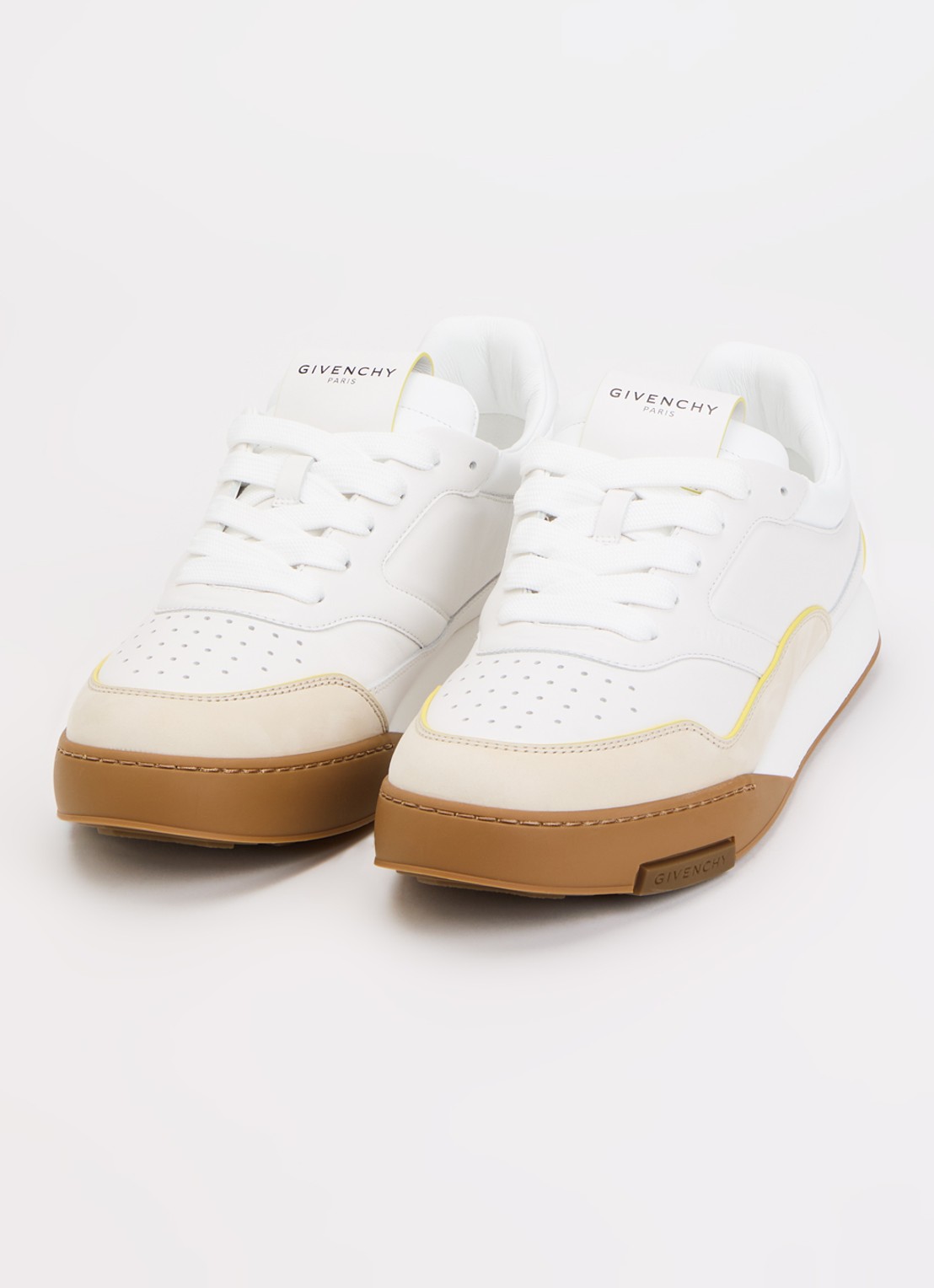 Givenchy Yard Court sneaker van kalfsleer met nubuck details - detail 3 wit