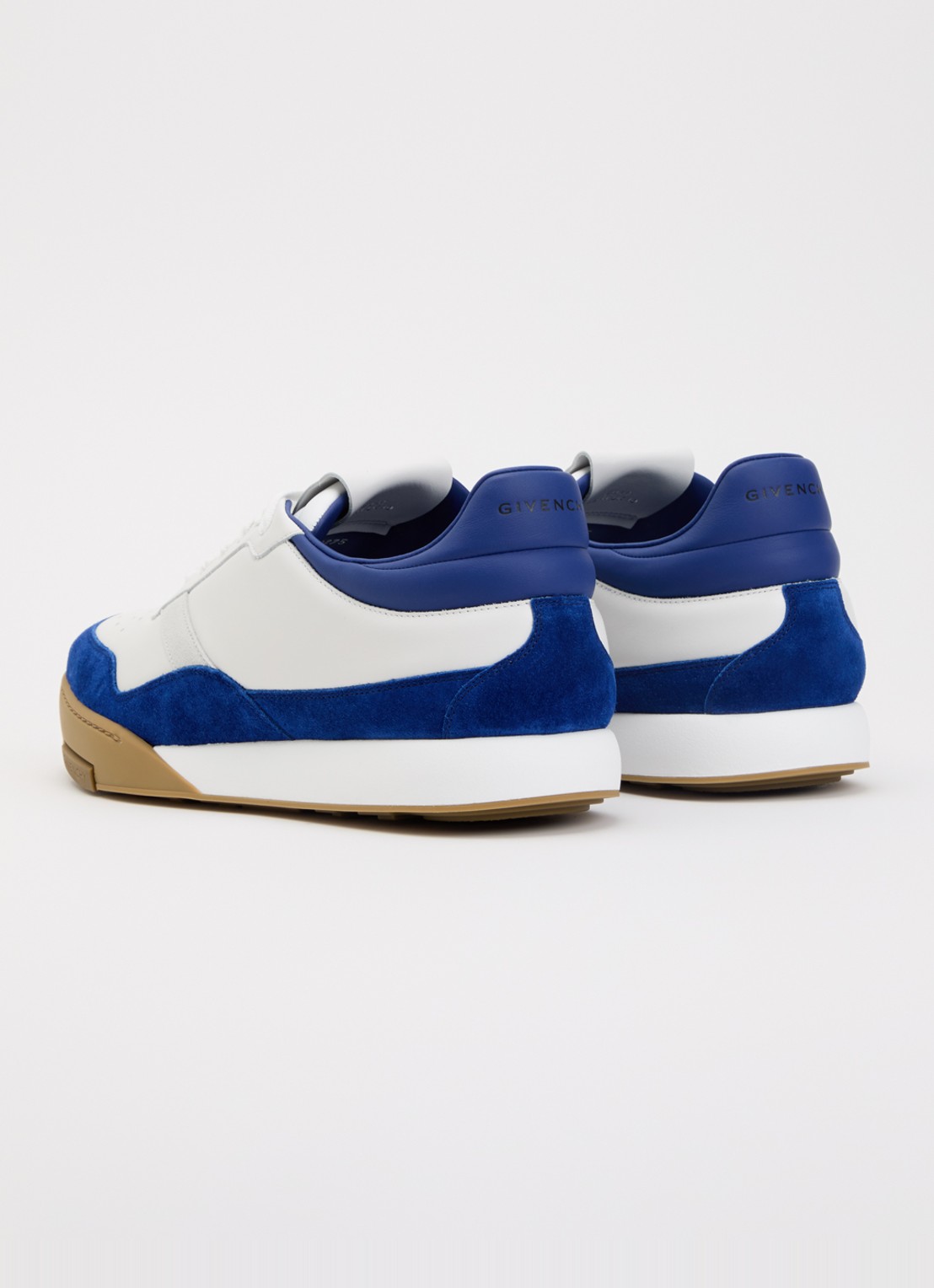 Givenchy Yard sneaker van kalfsleer  met suède details - achterkant blauw
