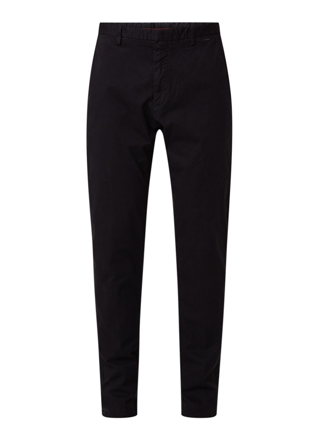 Glen slim fit chino van katoen - voorkant 2 zwart
