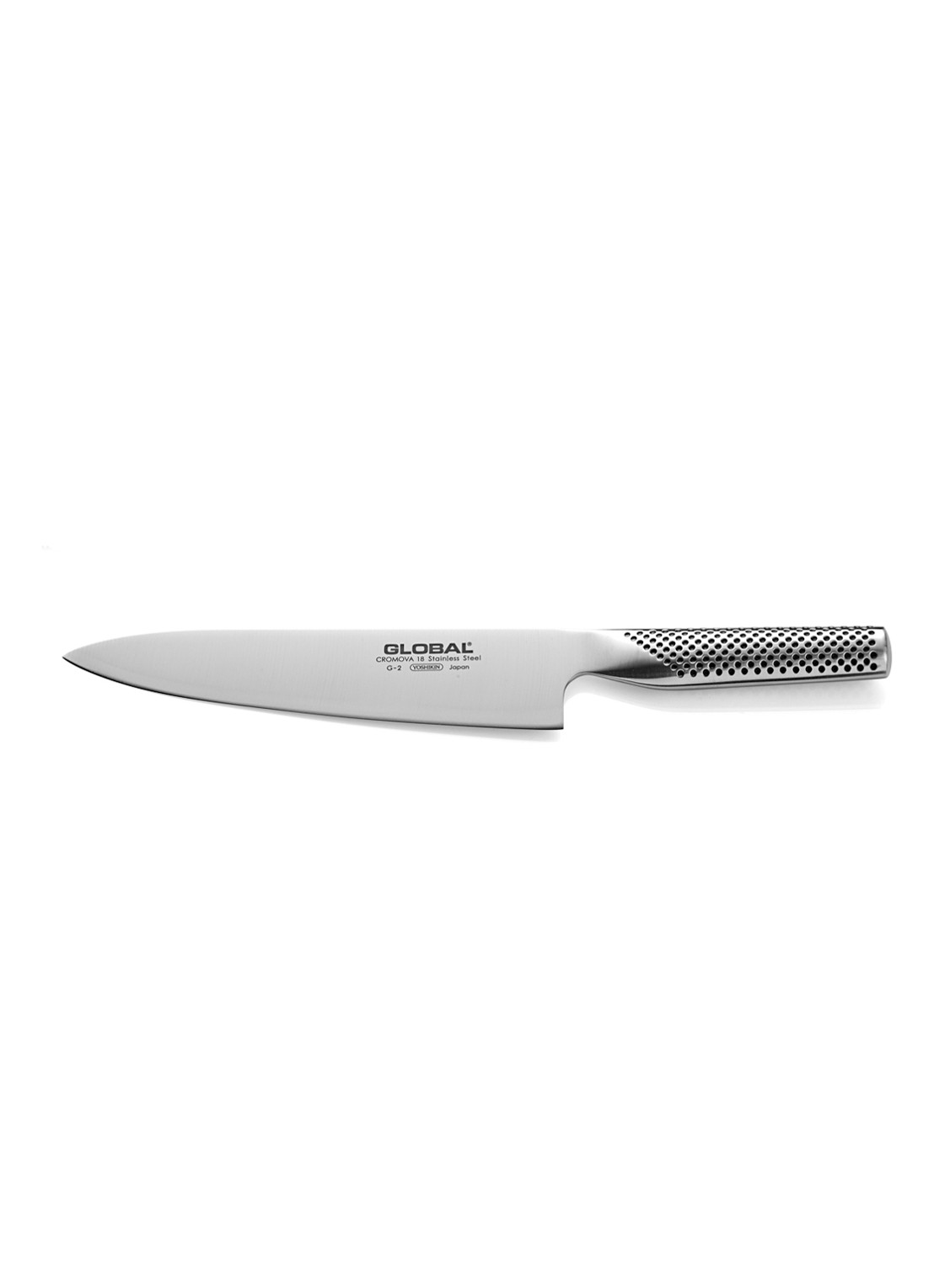 Global G-2 Koksmes 20 cm - voorkant zilver
