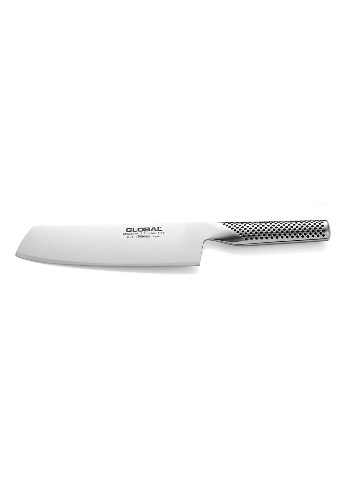 Global G-5 Groente hakmes 18 cm - voorkant zilver