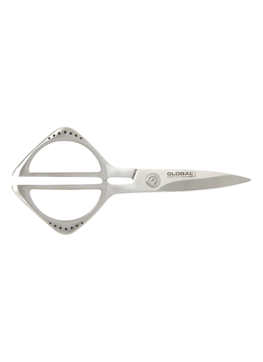 Global GKS-210 keukenschaar 21 cm - voorkant zilver