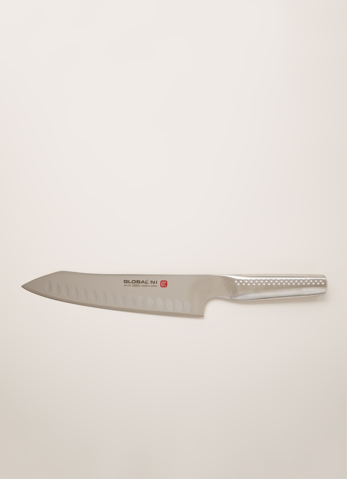 Global GN-002 Oriëntaals koksmes met kuiltjes 20 cm - voorkant 3 zilver