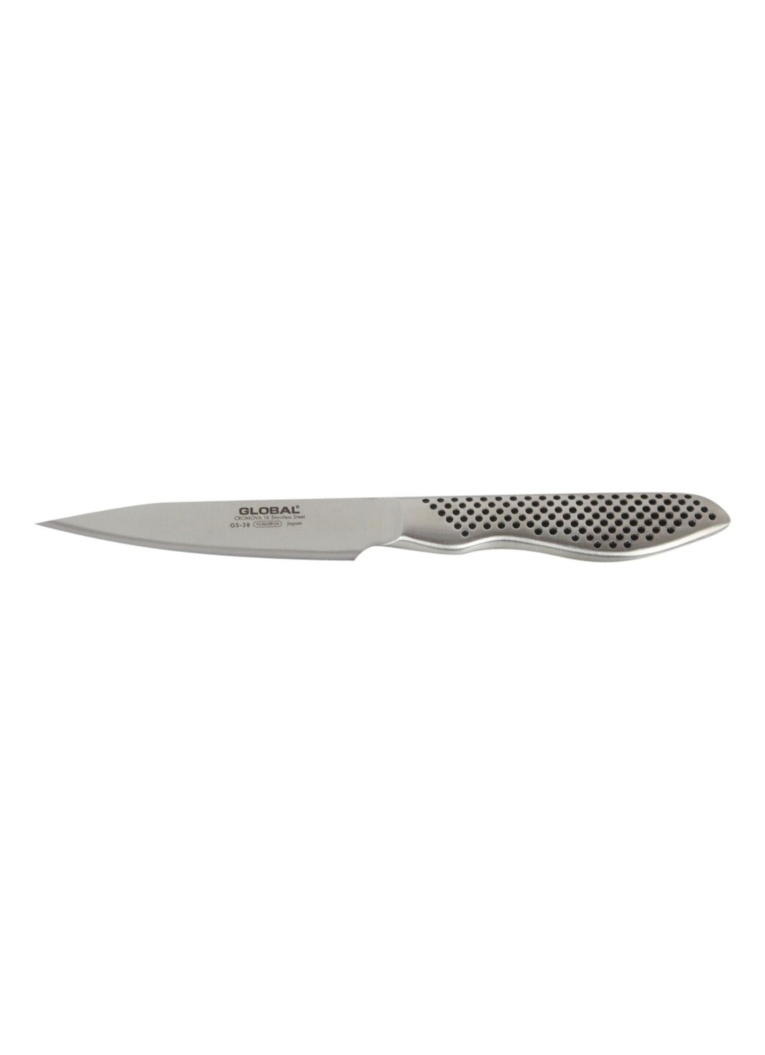 Global GS-38 Steak/officemes 9 cm - voorkant zilver