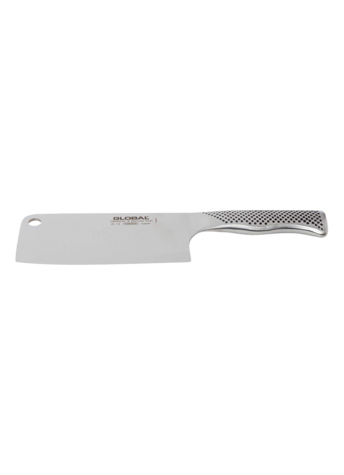 Global Vlees hakbijl 16 cm - voorkant zilver