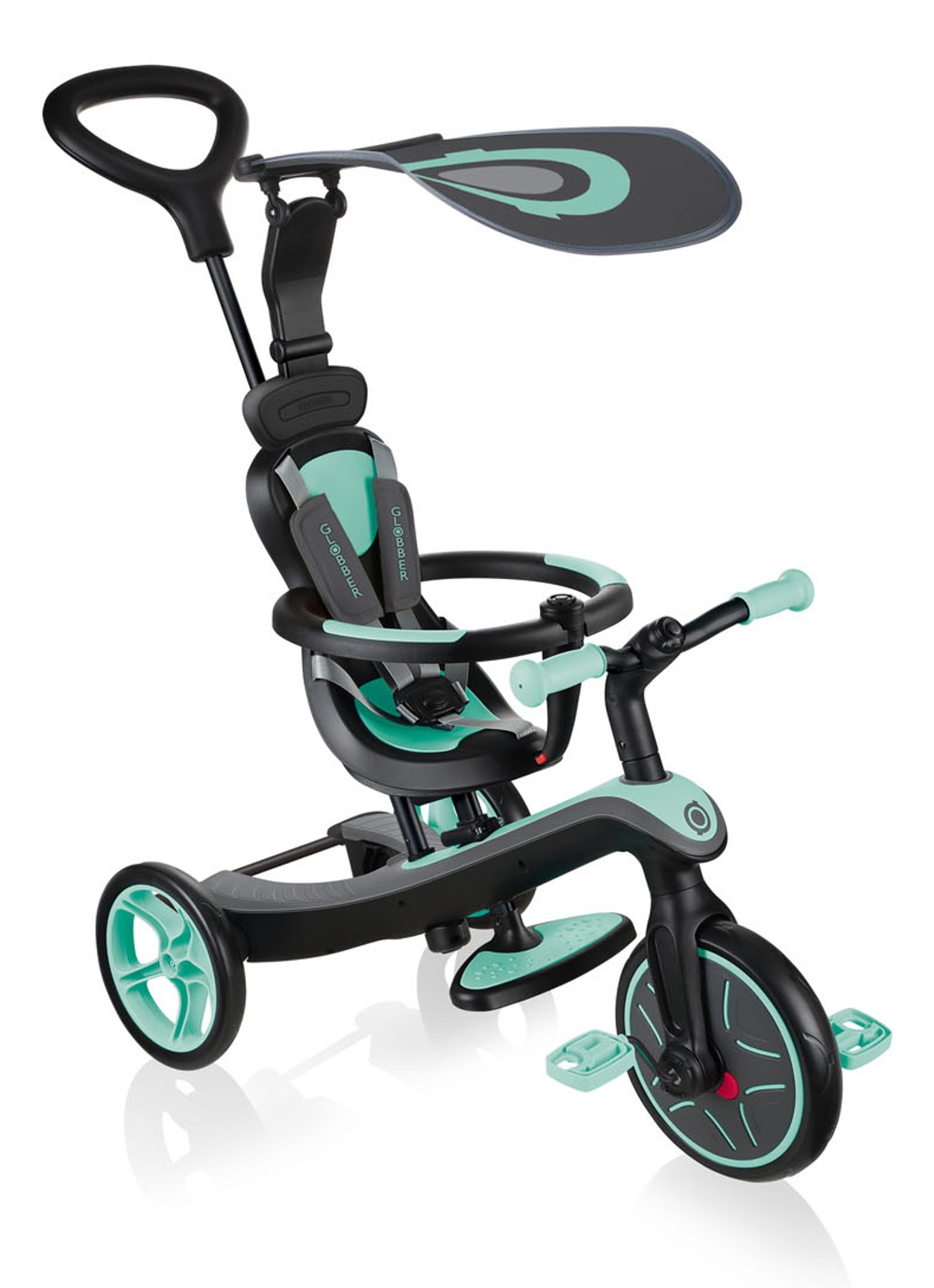 Globber Loopfiets Trike Explorer 4 in 1 - voorkant 6 mint