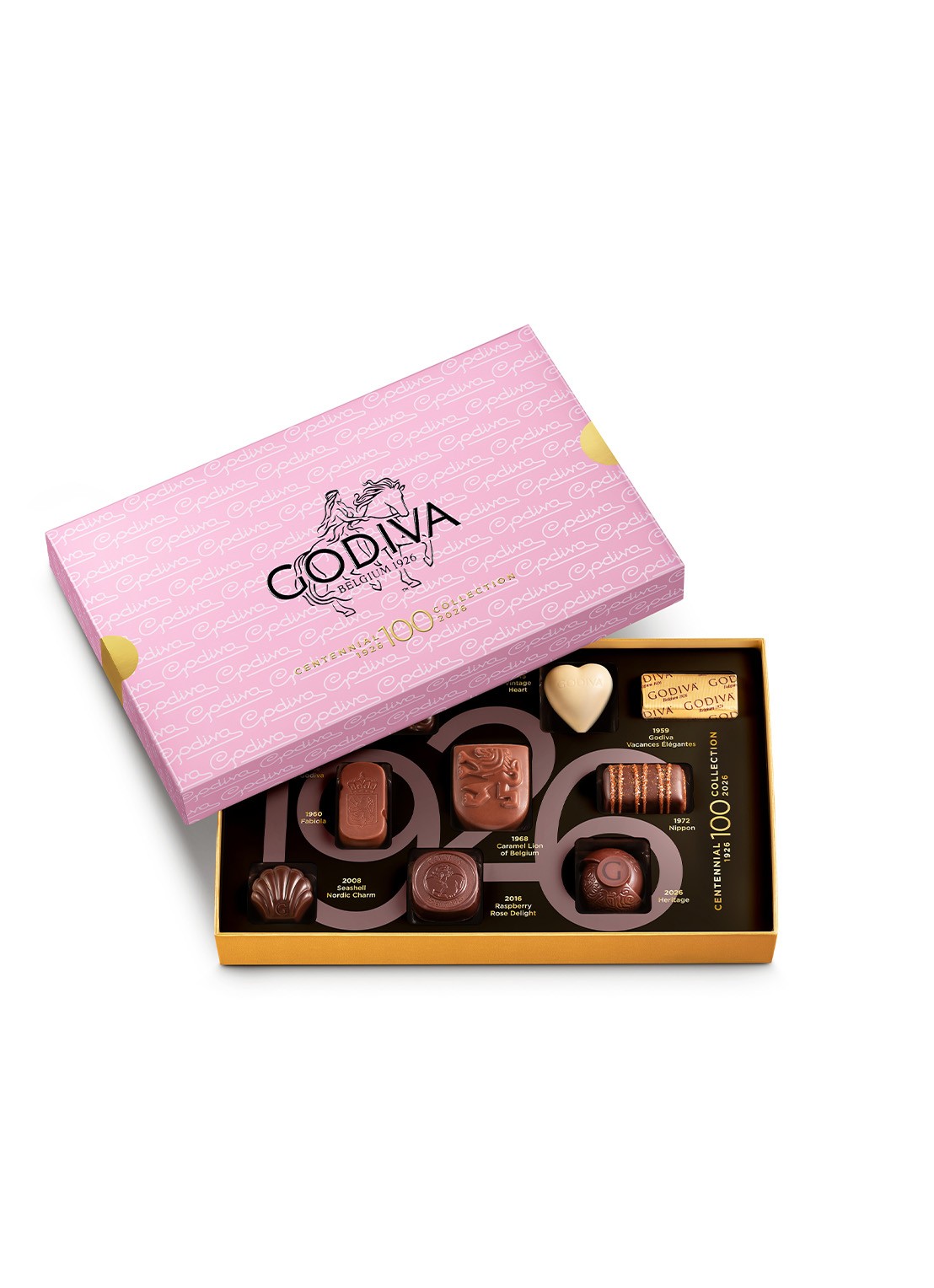 Godiva Centennial Collection 2026 pralines in giftbox 10 stuks 113 gram - voorkant 2 undefined