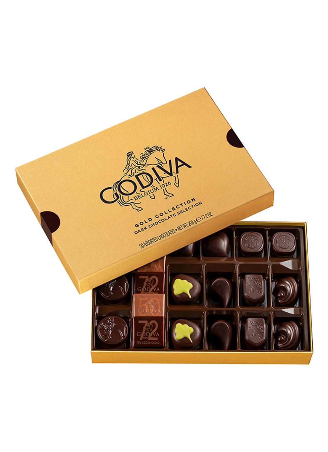 Godiva Gold Collection All Dark chocolade bonbons 20 stuks - voorkant undefined