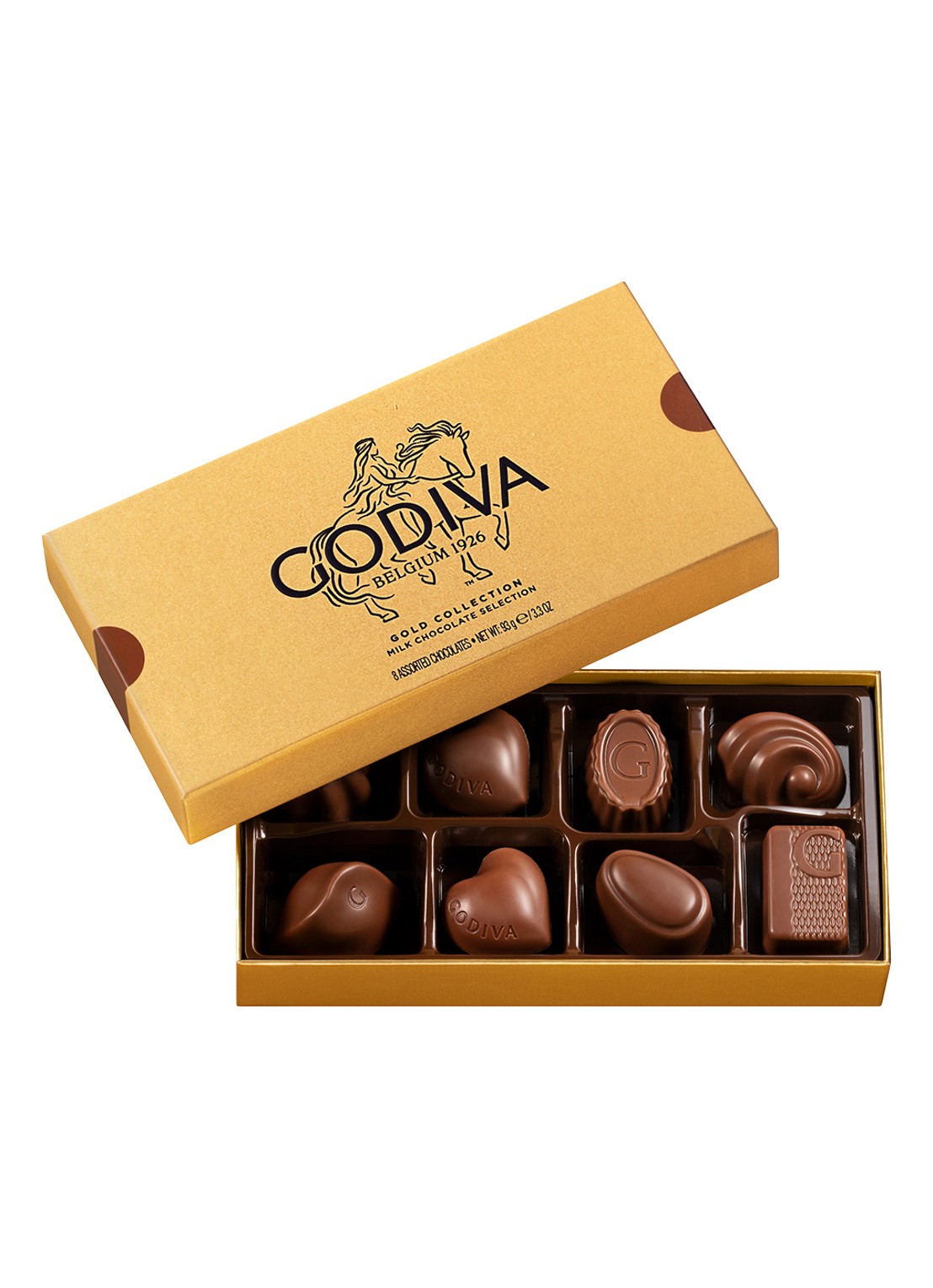 Godiva Gold Collection All Milk chocolade bonbons 8 stuks - voorkant undefined