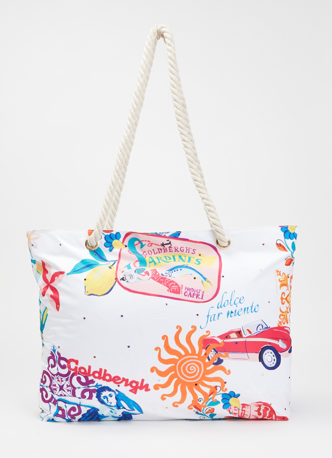 Goldbergh Angela shopper met print - voorkant 4 wit
