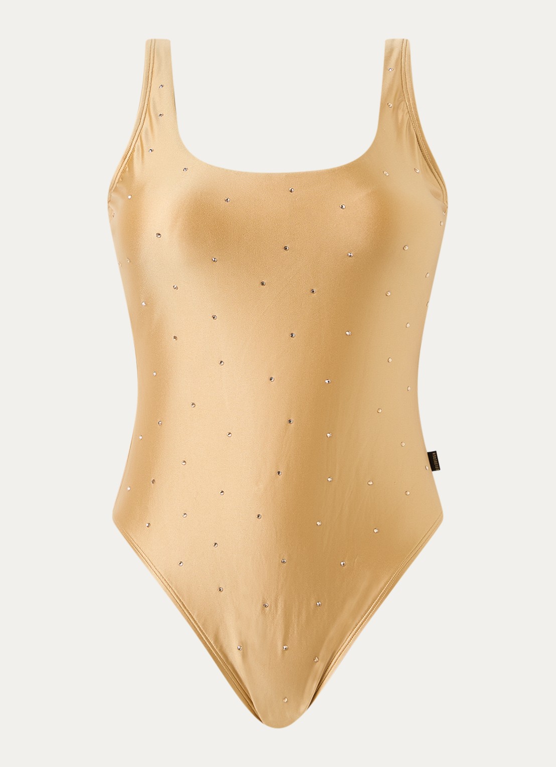 Goldbergh Breezea corrigerend badpak met strass - voorkant goud