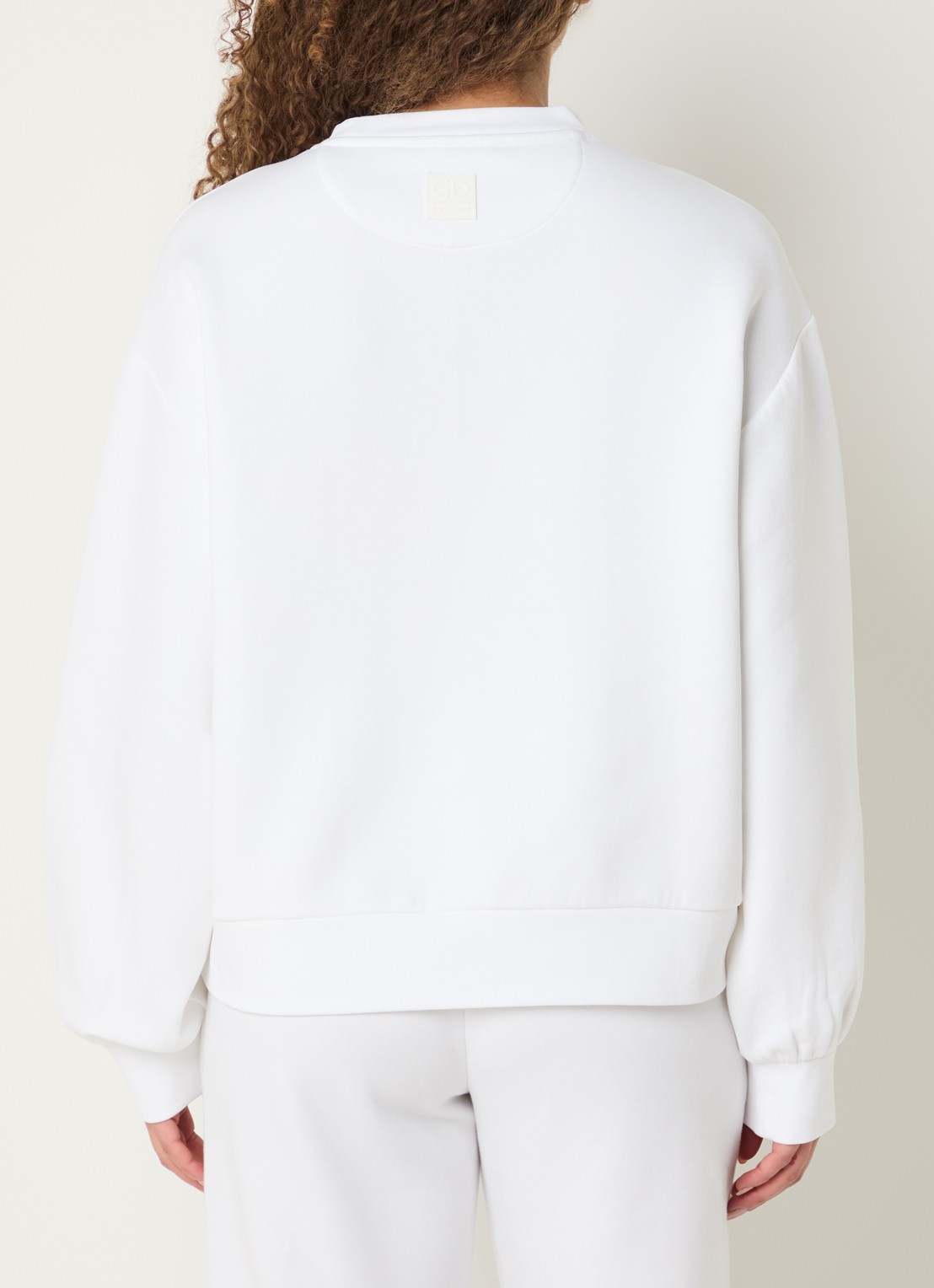 Goldbergh Brunie sweater met logoborduring - achterkant wit
