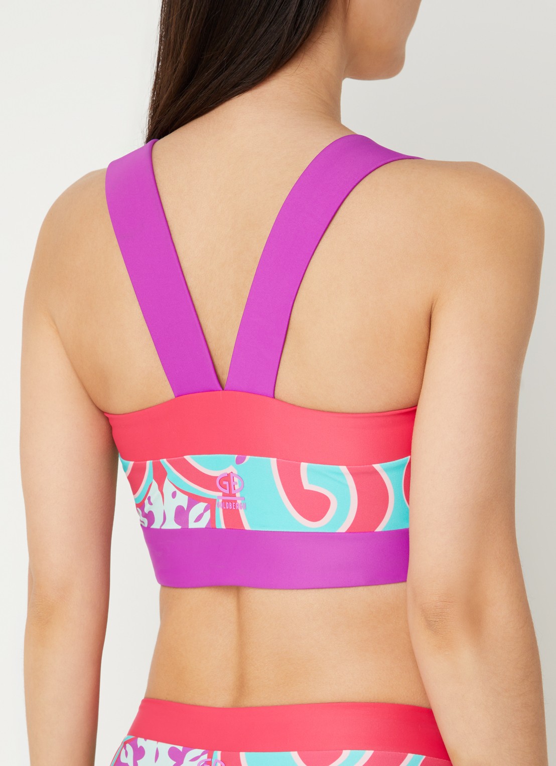 Goldbergh Cassandra bandeau bikinitop met uitneembare padding - achterkant 3 paars