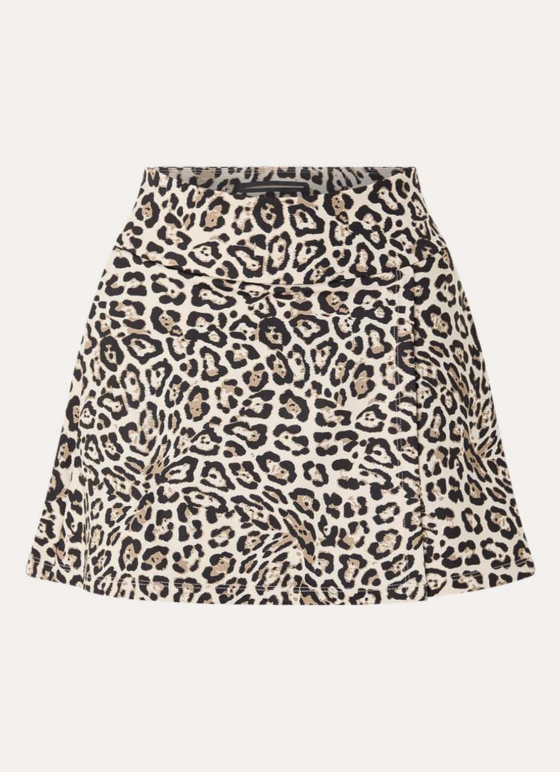Goldbergh Cat mini broekrok met panterprint - voorkant beige