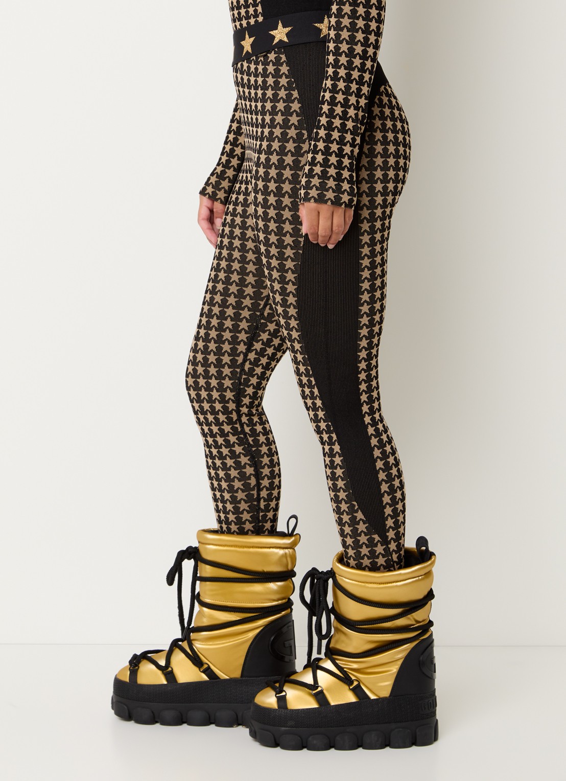 Goldbergh Celeste high waist legging met print - detail 5 zwart