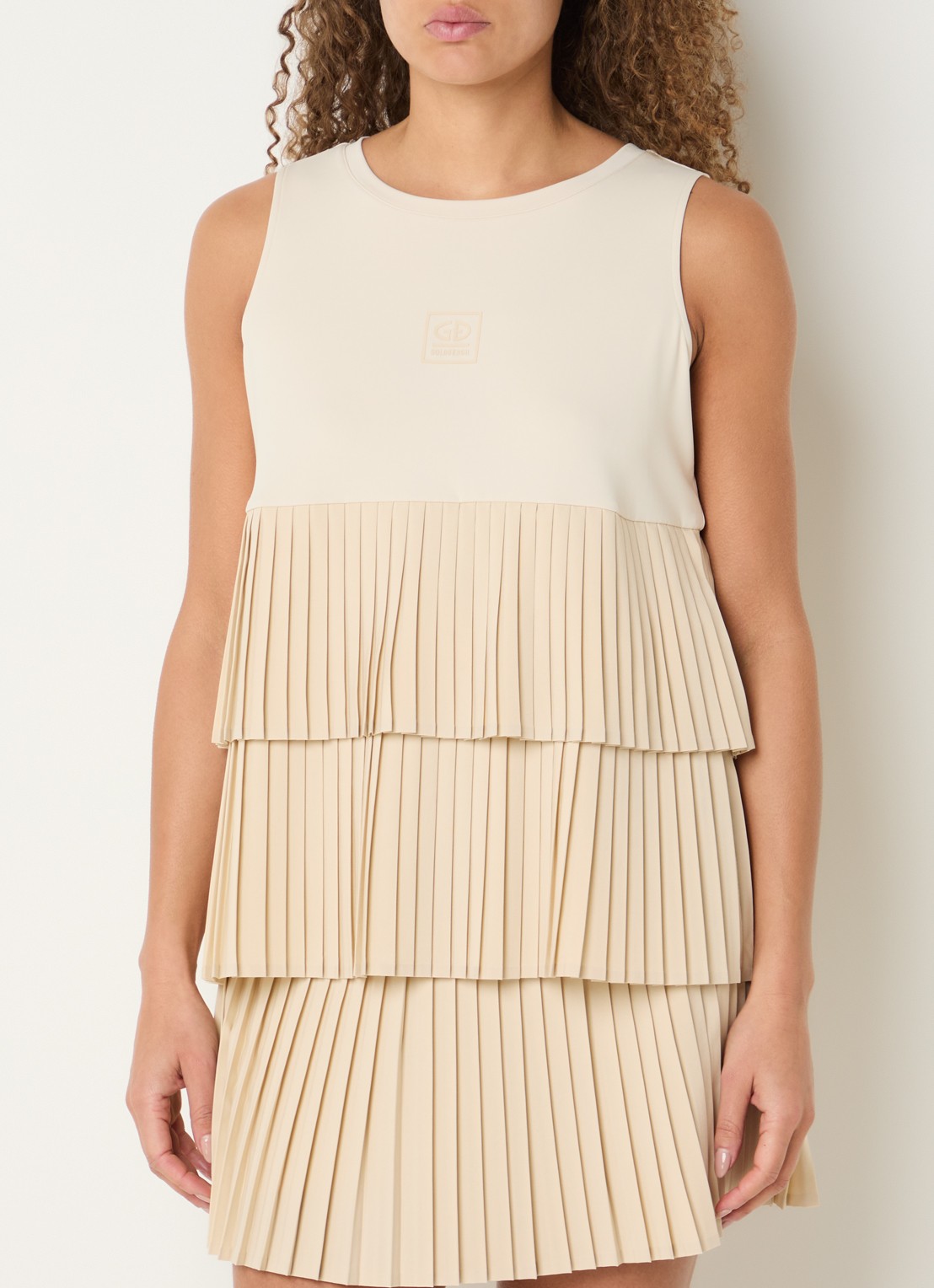 Goldbergh Dalia singlet met medium support - detail creme