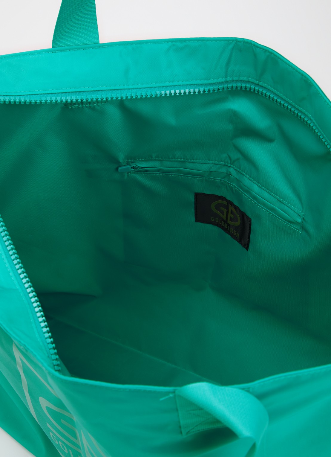 Goldbergh Famous shopper met logo - detail 3 turquoise