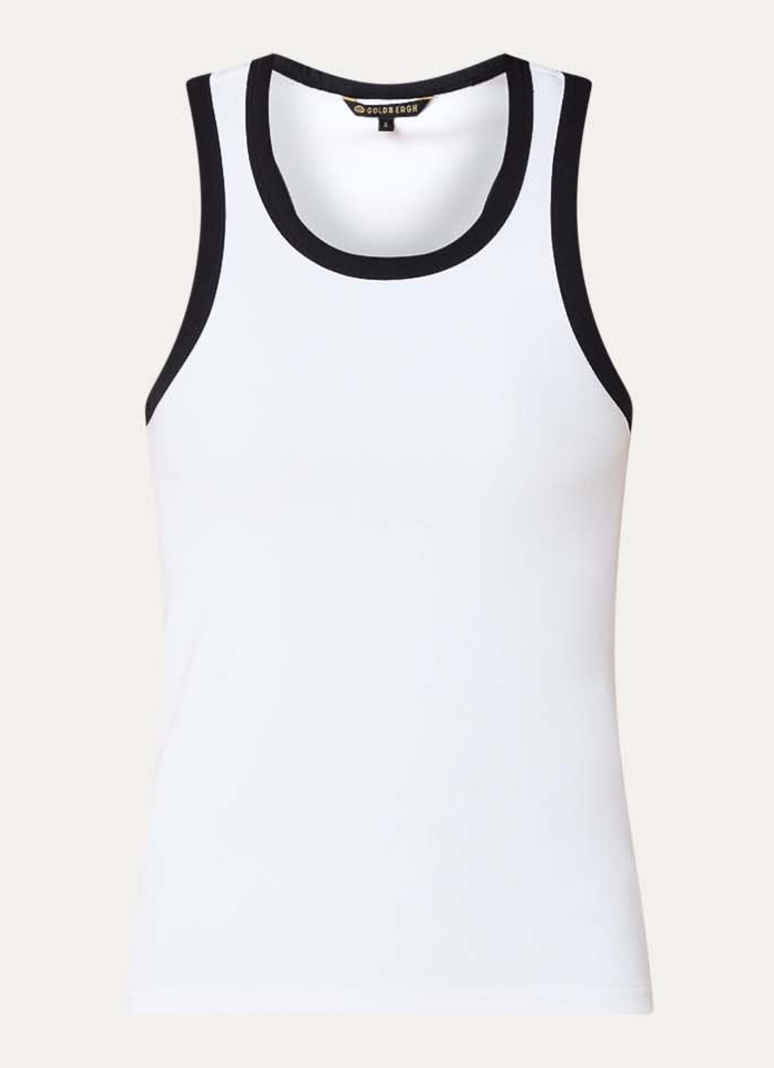 Goldbergh Gabrielle tanktop met ronde hals - voorkant wit