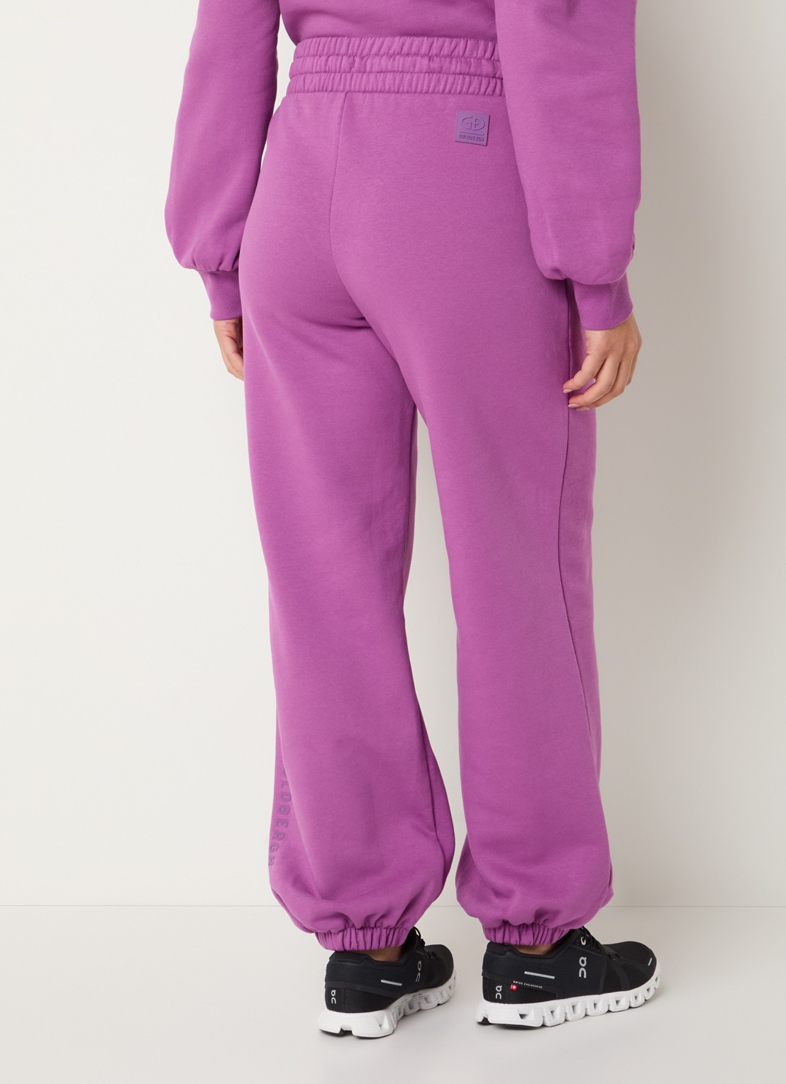 Goldbergh High waist tapered fit joggingbroek met steekzakken - achterkant paars