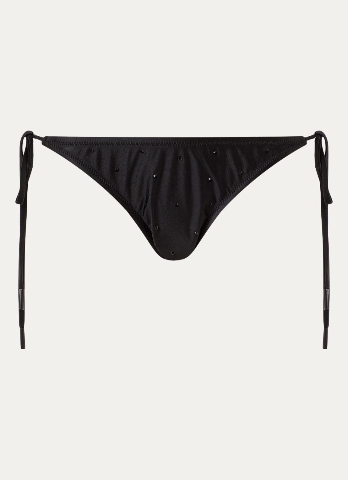 Goldbergh Kaia bikinislip met strass - voorkant zwart