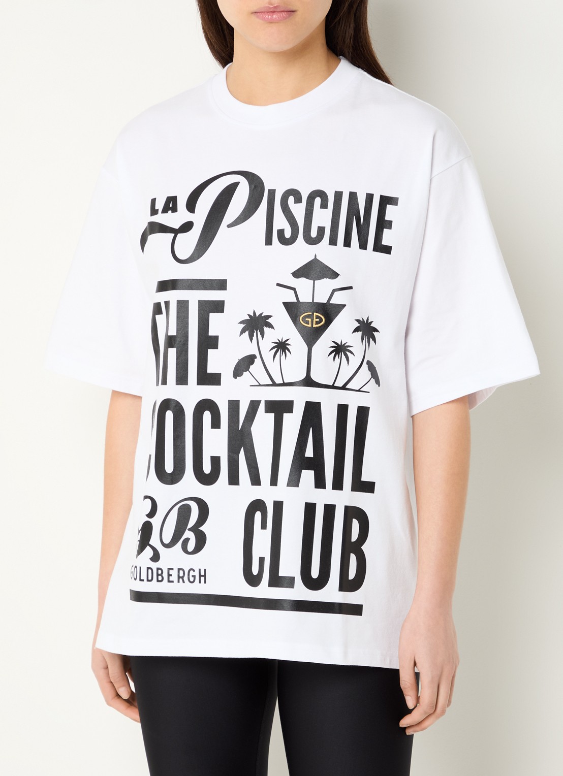 Goldbergh Kir Royal T-shirt van  katoen met print - detail 2 wit