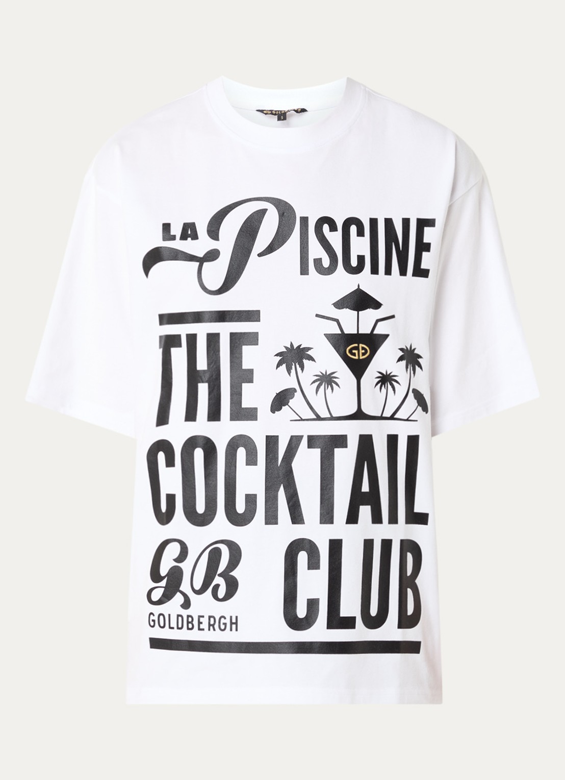 Goldbergh Kir Royal T-shirt van  katoen met print - voorkant 3 wit