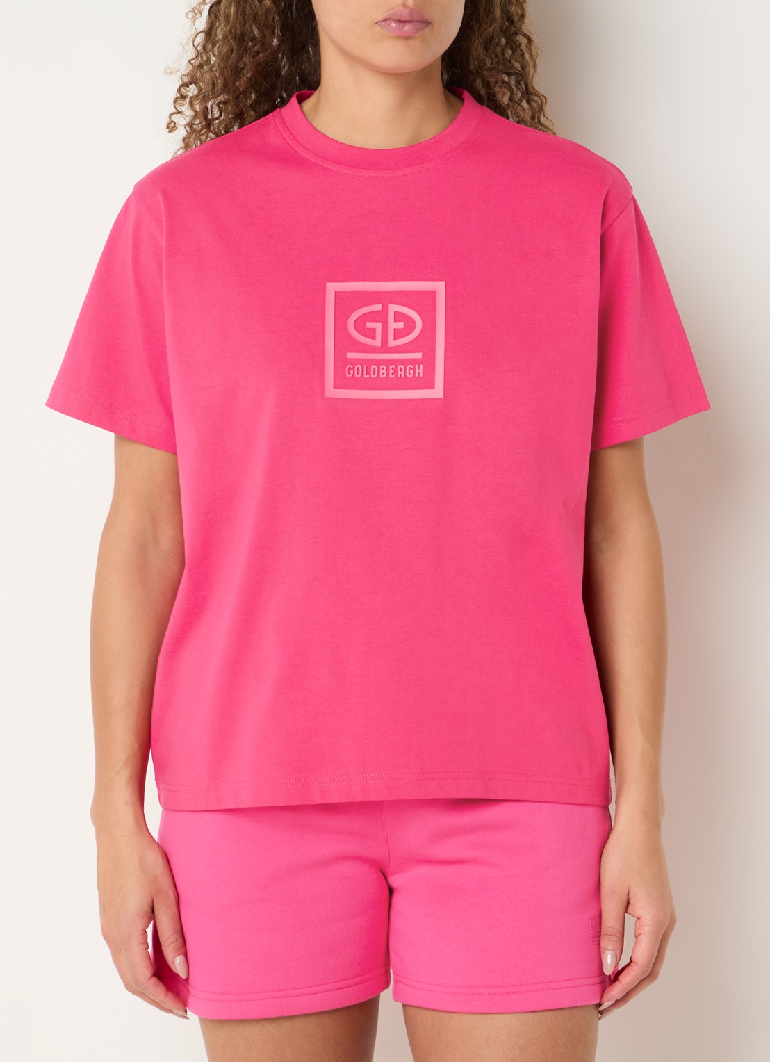 Goldbergh Legacy T-shirt met logo - detail 2 fuchsia