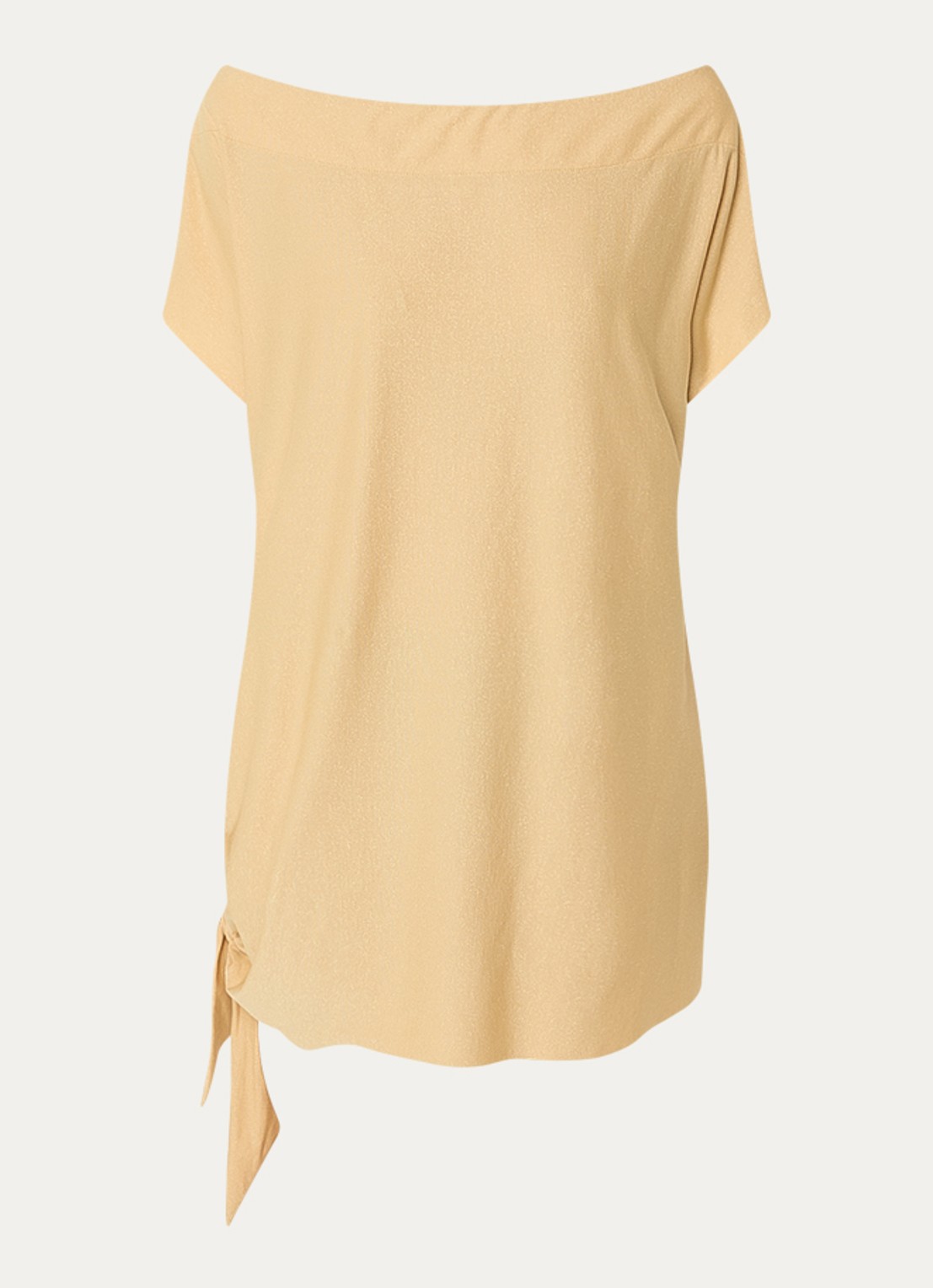 Goldbergh Leone mini jurk met lurex en gestrikt detail - voorkant 3 goud