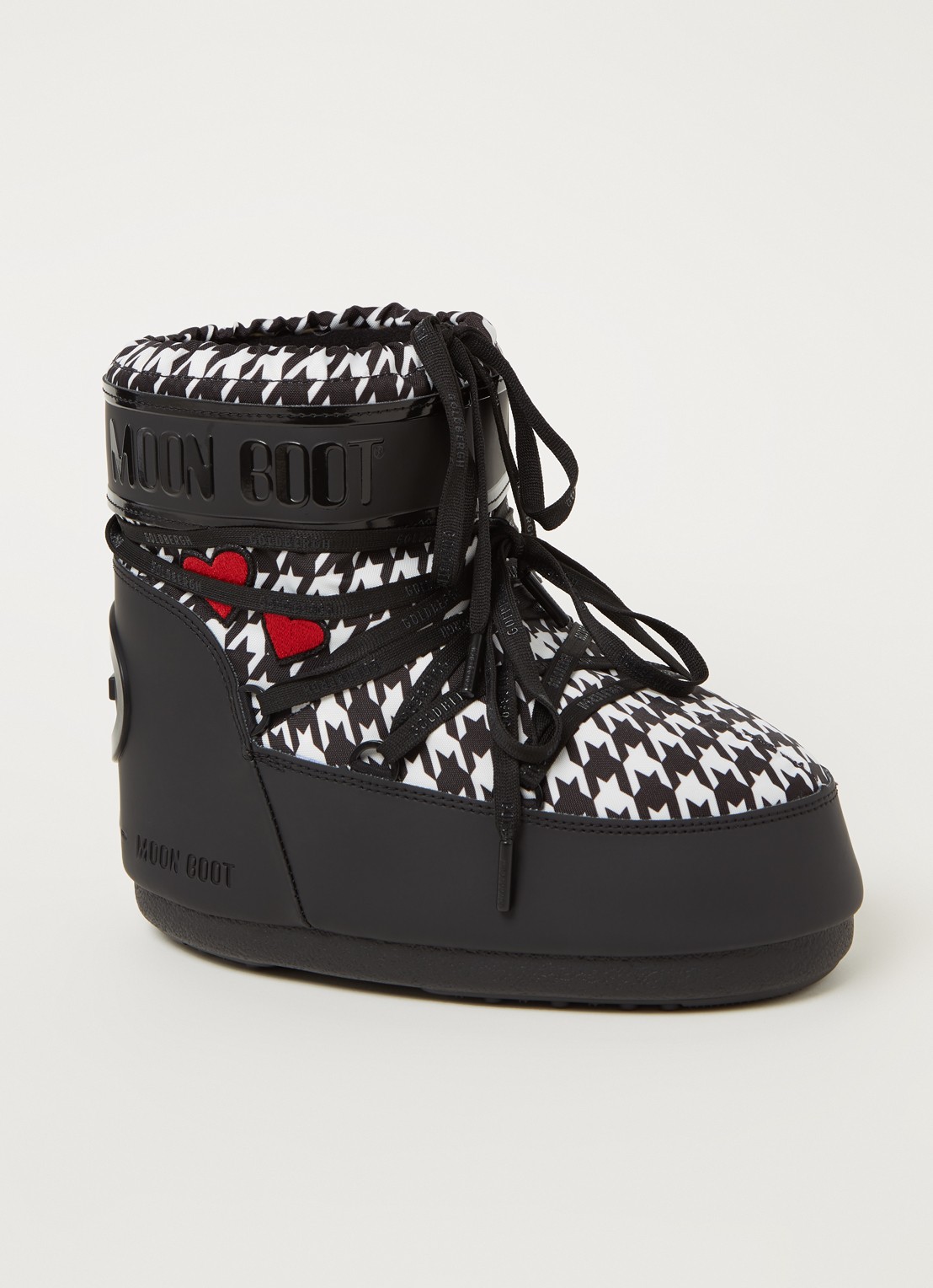 Goldbergh Love snowboot met grafische print - voorkant wit