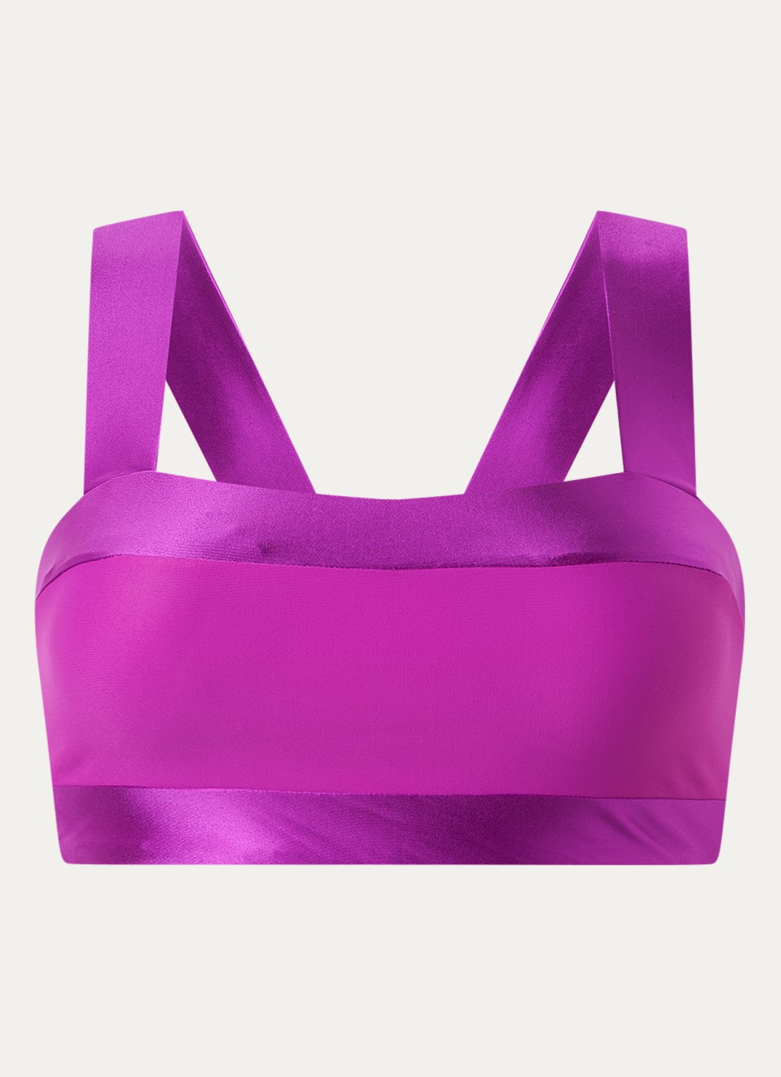 Goldbergh Plonge bandeau bikinitop met uitneembare vulling - voorkant 2 violet
