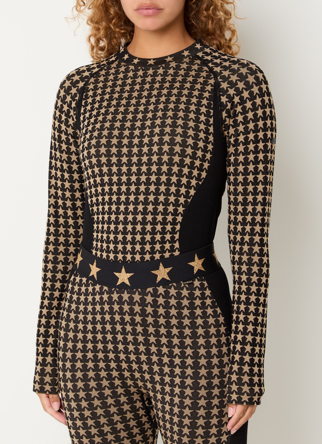 Goldbergh Starlet longsleeve met print - detail 4 zwart