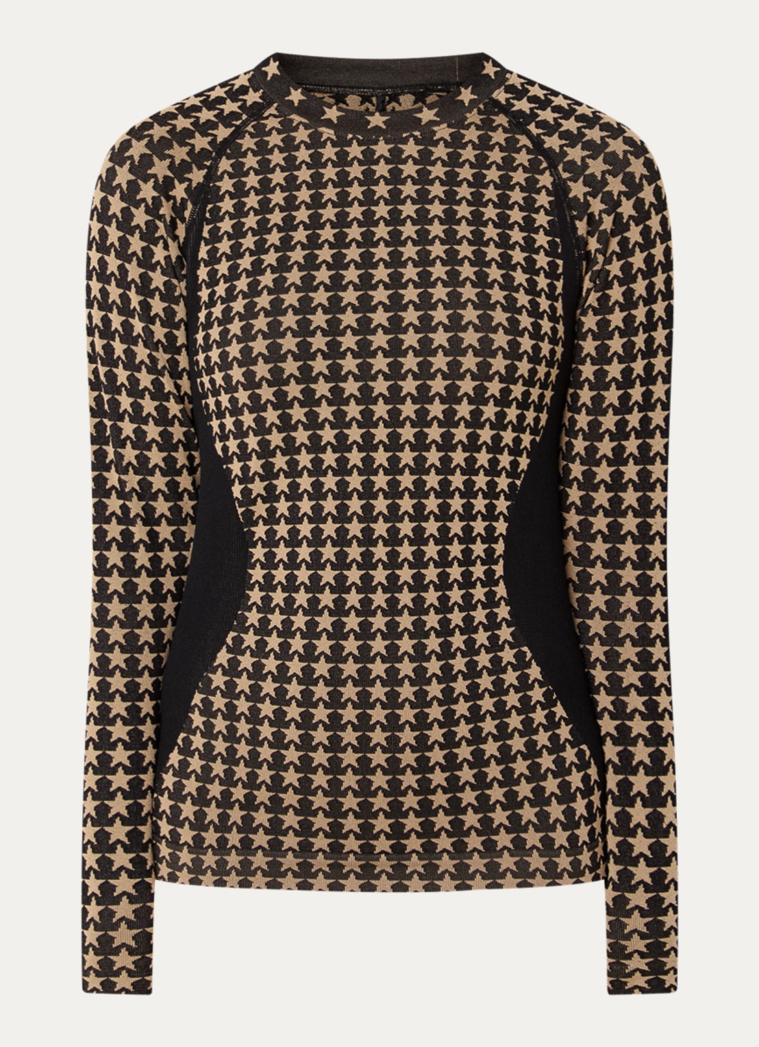 Goldbergh Starlet longsleeve met print - voorkant zwart